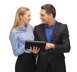 Image showing man and woman with tablet pc