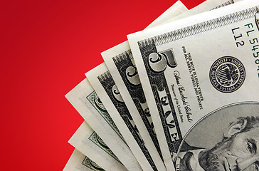 Image showing Money on Red Background