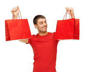 Image showing man with shopping bags