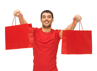 Image showing man with shopping bags