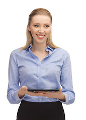 Image showing woman with tablet pc