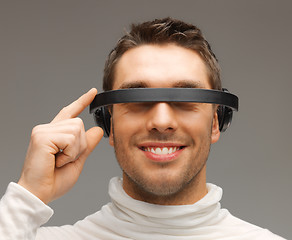 Image showing man with futuristic glasses