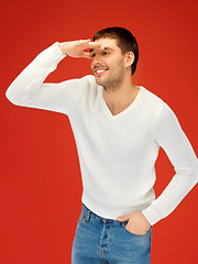 Image showing handsome man in warm sweater