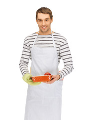 Image showing cooking man over white