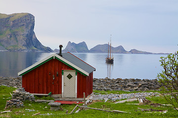 Image showing Fishing hut in Norway