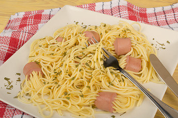 Image showing Spaghetti for kids