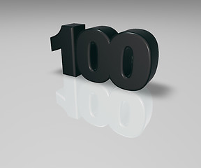 Image showing number one hundred