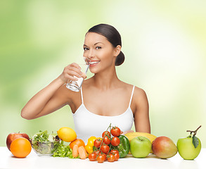 Image showing woman with healthy food