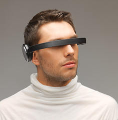 Image showing man with futuristic glasses