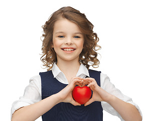 Image showing girl with small heart