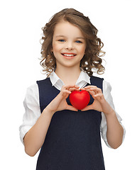 Image showing girl with small heart