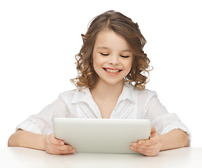 Image showing girl with tablet pc