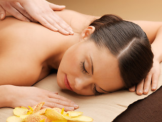 Image showing beautiful woman in massage salon