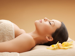 Image showing beautiful woman in spa salon