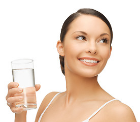 Image showing woman with glass of water