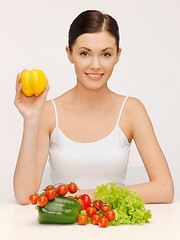 Image showing woman with vegetables