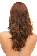 Image showing woman with long hair from the back