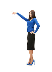 Image showing businesswoman pointing her finger