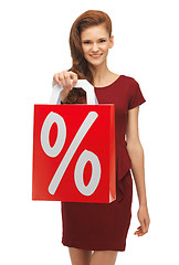 Image showing girl with shopping bag