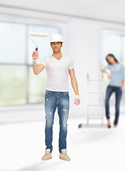 Image showing man and woman renovating their home