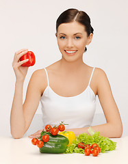 Image showing woman with vegetables