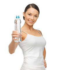 Image showing woman with bottle of water