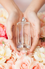 Image showing woman's hands showing perfume