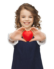 Image showing girl with small heart