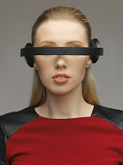 Image showing woman with futuristic glasses