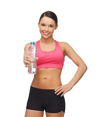 Image showing woman with bottle of water