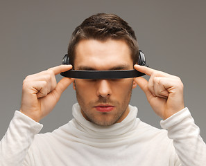 Image showing man with futuristic glasses