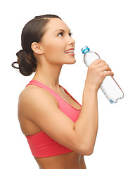 Image showing woman with bottle of water