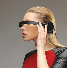 Image showing woman with futuristic glasses