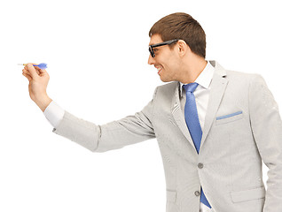 Image showing businessman with dart