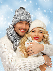 Image showing family couple in a winter clothes