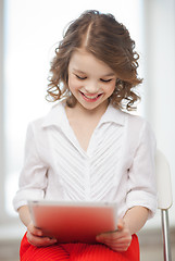 Image showing girl with tablet pc