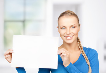 Image showing woman with blank board