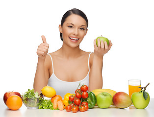 Image showing woman with healthy food