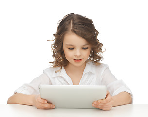 Image showing girl with tablet pc