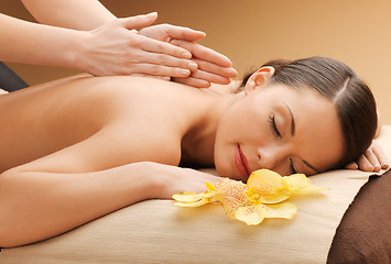 Image showing beautiful woman in massage salon