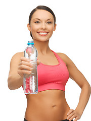 Image showing woman with bottle of water