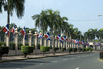 Image showing flags dominican republic national palace