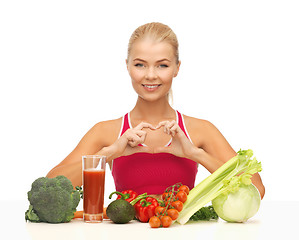 Image showing woman with organic food