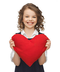 Image showing girl with big heart