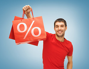 Image showing man with shopping bags