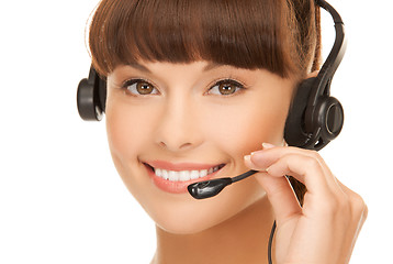 Image showing friendly female helpline operator