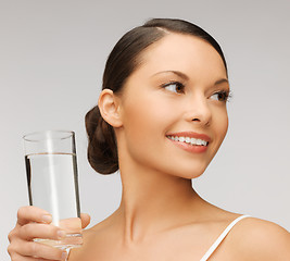 Image showing woman with glass of water