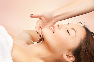 Image showing beautiful woman in massage salon