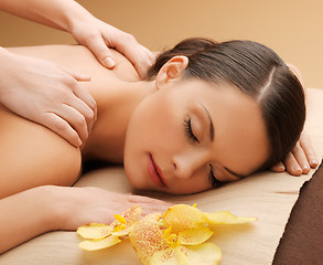 Image showing beautiful woman in massage salon