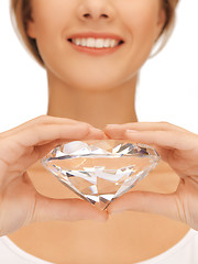 Image showing woman's hands showing big diamond